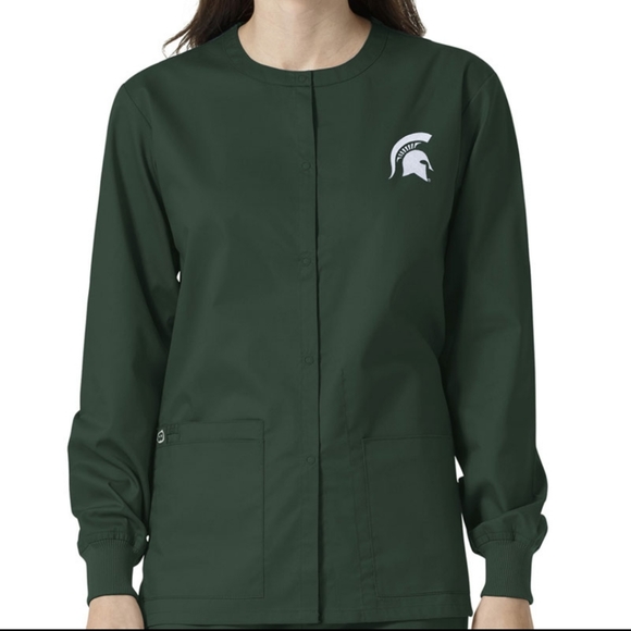 WonderWink MSU Scrub Jacket - Picture 2 of 8